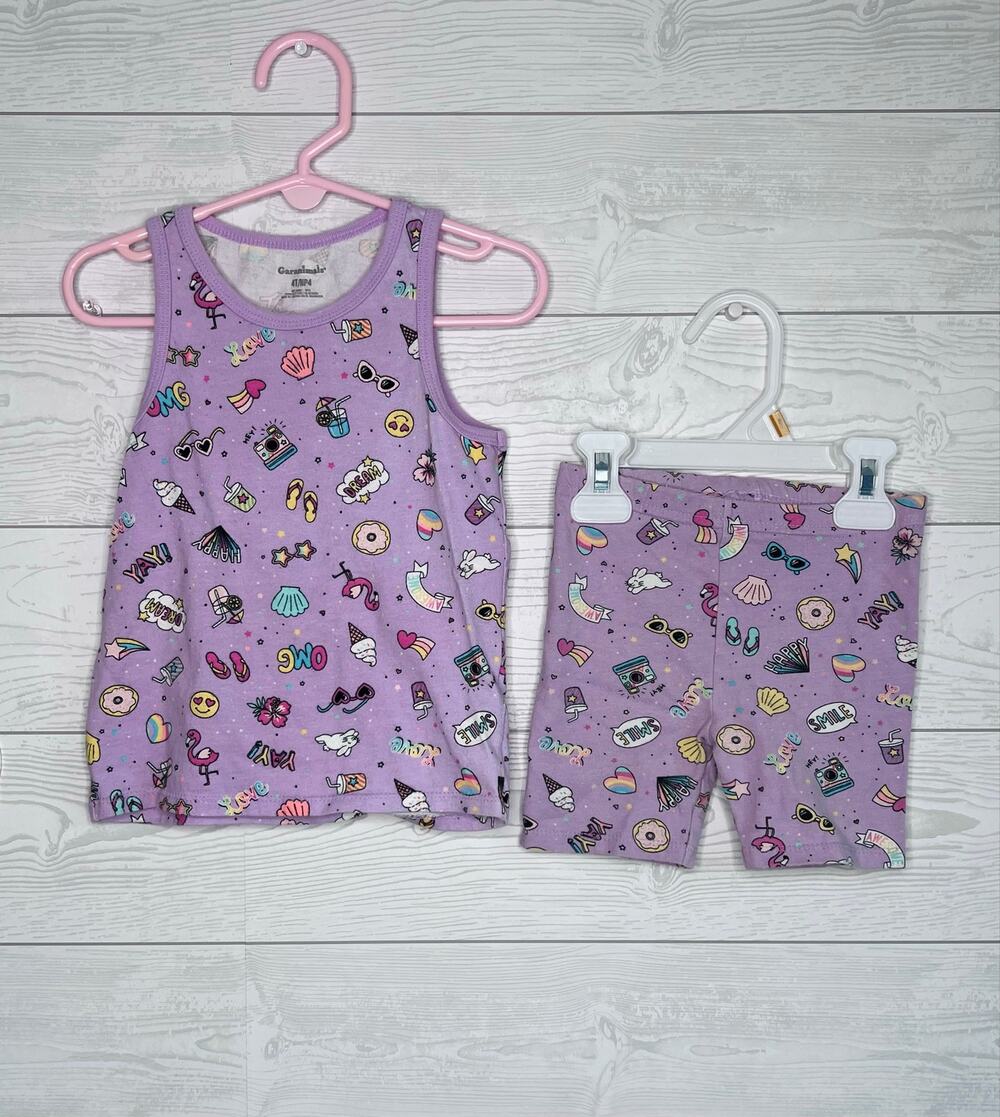 Garanimals toddler girl shortie Pajama set Size 4T